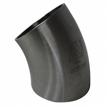 GRAINGER APPROVED Elbow 45 Deg Butt Weld, 11P890