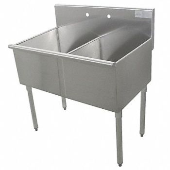 ADVANCE TABCO Scullery Sink Rect 48inx21inx14in, 11U345