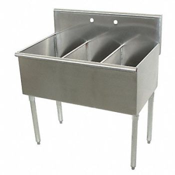 ADVANCE TABCO Scullery Sink Rect 54inx21inx14in, 11U349