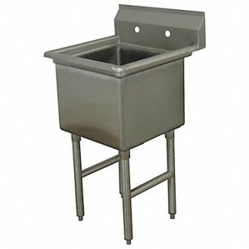 ADVANCE TABCO Scullery Sink Square 18 x18 x14, 11U359