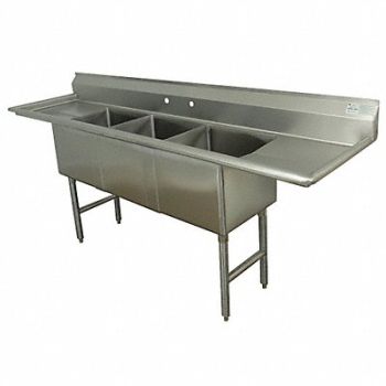 ADVANCE TABCO Scullery Sink Square 18inx18inx14in, 11U379