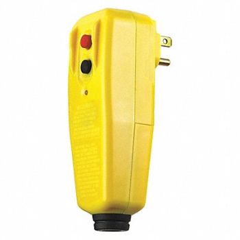 POWER FIRST Plug-In GFCI User Supp Cord 15A Yel 125V, 11X423