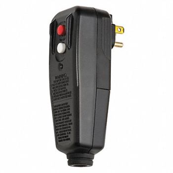 POWER FIRST Plug-In GFCI User Supp Cord 15A Blk 125V, 11X424