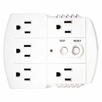 POWER FIRST Plug-In GFCI w/o Cord 15A Wht 125V, 11X433