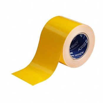 BRADY K3877 Floor Tape Yellow 4 inx100 ft Roll, 11Z117