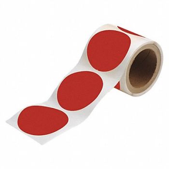 BRADY G5690 Floor Tape Red 3.5 in Circle PK350, 11Z126