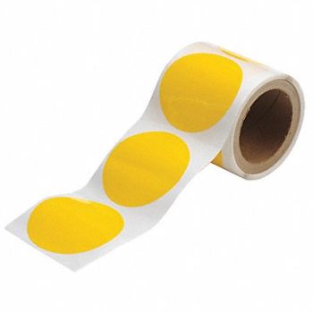 BRADY G5690 Floor Tape Yellow 3.5 in Circle PK350, 11Z128