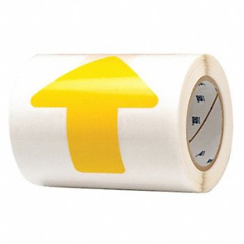 BRADY G5691 Floor Tape Yellow 2 inx5 in Arrow PK52, 11Z132
