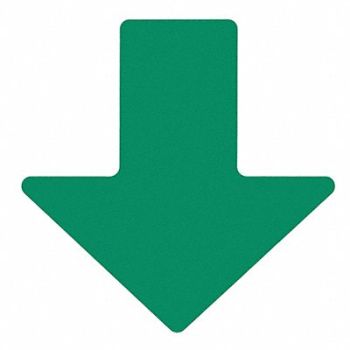 BRADY G5692 Floor Tape Green 2 inx5 in Arrow PK100, 11Z134