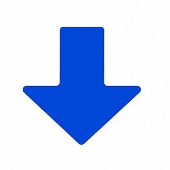 BRADY G5692 Floor Tape Blue 2 inx5 in Arrow PK100, 11Z136