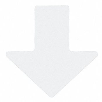 BRADY G5692 Floor Tape White 2 inx5 in Arrow PK100, 11Z138