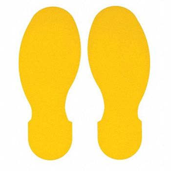 BRADY G5695 Floor Tape Yellow 3.5 inx10 in Foot PK10, 11Z156
