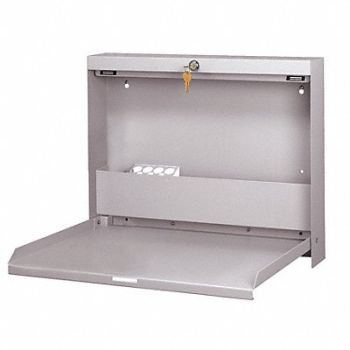 WALL-RITE Wall Mounted Desk 20x16-3/8x3-3/8In Gray, 3KLN4