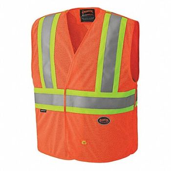 PIONEER Safety Vest Hi-Vis Orange FR L/XL, 120V88