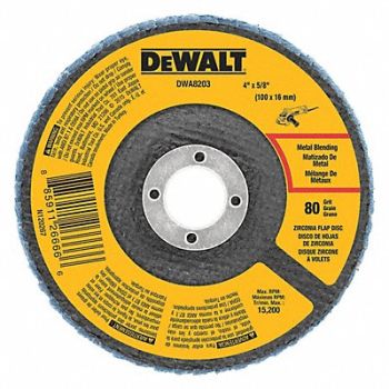 DEWALT Zirconia Flap Disc T29 80Grit 4 x5/8, 120W36