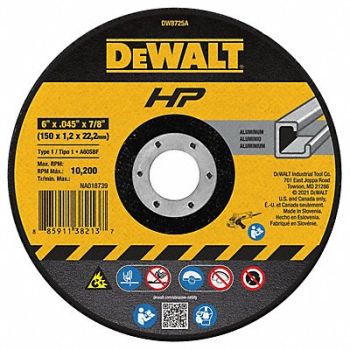 DEWALT Alum Cut-Off Wheel 6 x.045 x7/8, 120W89