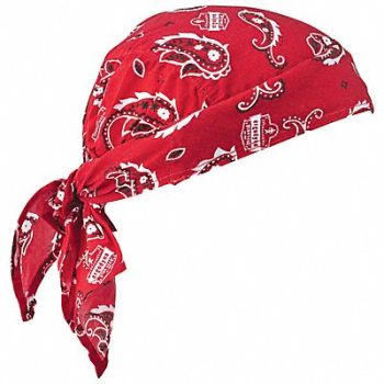 CHILL-ITS BY ERGODYNE Cooling Hat Red Universal, 1UM66