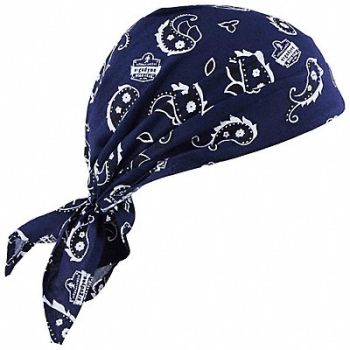 CHILL-ITS BY ERGODYNE Cooling Hat Navy Universal, 1UM67