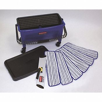 RUBBERMAID COMMERCIAL PRODUCTS Microfiber Floor Finishing Kit, 124T46