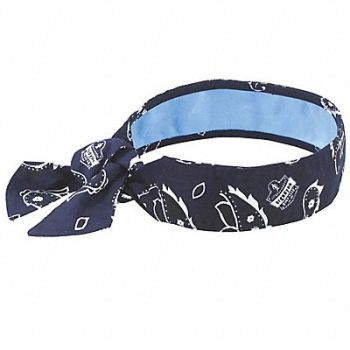 CHILL-ITS BY ERGODYNE Cooling Bandana One Size Navy, 16V831