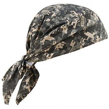 CHILL-ITS BY ERGODYNE Evaporative Cooling Hat Universal Camo, 48Z867