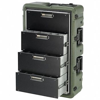 PELICAN Medical Case 4 Drwr 32.75Lx20.87Wx12.61D, 12A012