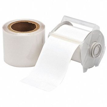 BRADY Floor Tape White 4 inx100 ft Roll, 12A018