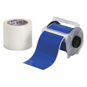 BRADY Floor Tape Blue/Clear 4 inx100 ft Roll, 12A022