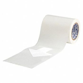 BRADY Floor Tape White 2 inx5 in Arrow PK52, 12A027