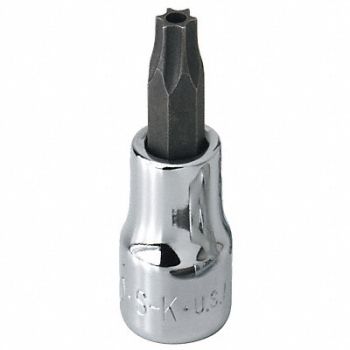 SK PROFESSIONAL TOOLS Socket Bit Steel 1/4 in TpSz T30, 12A343