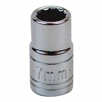 SK PROFESSIONAL TOOLS Socket Steel Chrome 7 mm, 12A354