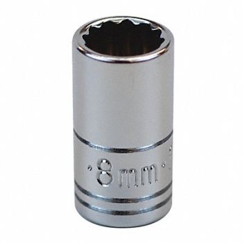 SK PROFESSIONAL TOOLS Socket Steel Chrome 8 mm, 12A355