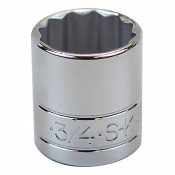 SK PROFESSIONAL TOOLS Socket Steel Chrome 3/4 in, 12A403