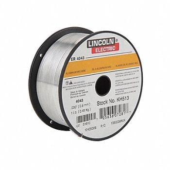 LINCOLN ELECTRIC K4265 MIG Welding Wire 4043 .030 Spool, 12C087