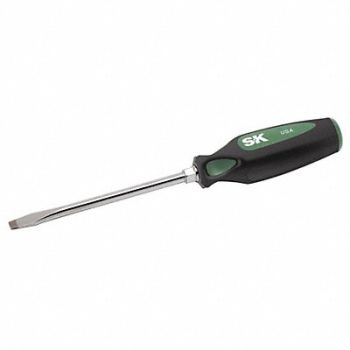SK PROFESSIONAL TOOLS Screwdriver Slotted 5/16x6 Round w/Hex, 12C449