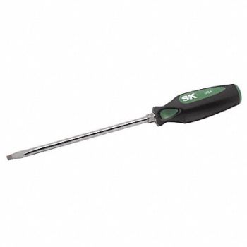 SK PROFESSIONAL TOOLS Screwdriver Slotted 3/8x8 Round w/Hex, 12C450