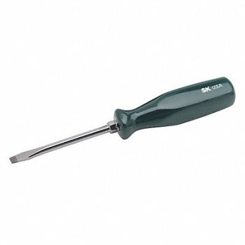 SK PROFESSIONAL TOOLS Screwdriver Slotted 1/4x4 Round, 12C478