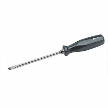 SK PROFESSIONAL TOOLS Screwdriver Slotted 1/4x6 Round w/Hex, 12C502