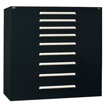 VIDMAR Mod Drawer Cab 59 H 9 Drawer Black, 12C790