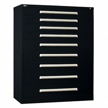 VIDMAR Mod Drawer Cab 59 H 9 Drawer Black, 12C792