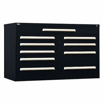 VIDMAR Mod Drawer Cab 37 H 10 Drawer Black, 12C794