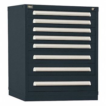 VIDMAR Mod Drawer Cab 37 H 8 Drawer Black, 12C805