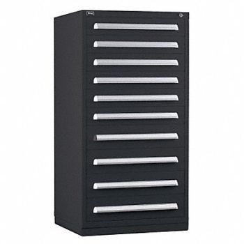 VIDMAR Mod Drawer Cab 59 H 10 Drawer Black, 12C808