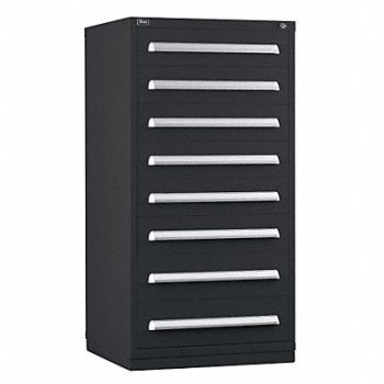VIDMAR Mod Drawer Cab 59 H 8 Drawer Black, 12C812
