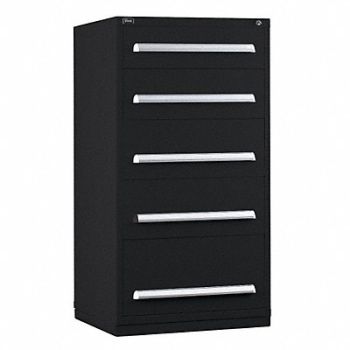 VIDMAR Mod Drawer Cab 59 H 5 Drawer Black, 12C814