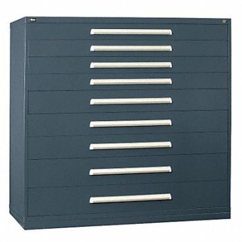 VIDMAR Mod Drawer Cab 59 H 9 Drawer Light Gray, 12C817