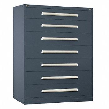 VIDMAR Mod Drawer Cab 59 H 7 Drawer Light Gray, 12C818