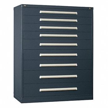 VIDMAR ModDrwrCab 59 x45 x28 Light Gray 9Drwr, 12C819