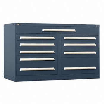 VIDMAR Mod Drawer Cab 37 H 10 Drawer Light Gray, 12C821