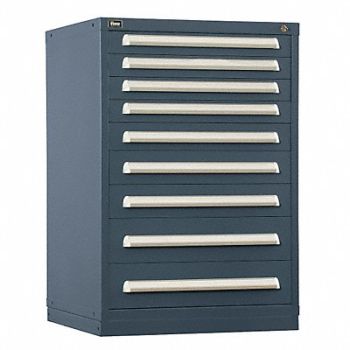 VIDMAR Mod Drawer Cab 44 H 9 Drawer Light Gray, 12C828